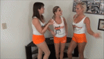 Footjob by 3 horny hooters girls ( Format: SD Length: 9:11 ) 