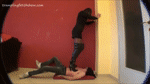 Black overknee boots trample slave adult porn video