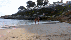 Beach latinas have lively action on beach with white stranger adult porn video