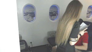 Foot fetish sex with stewardess in airplane! adult porn video